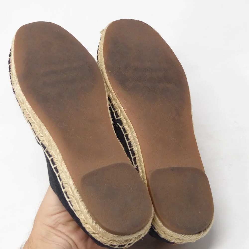 Vionic Women Espadrille Flats Black Valeri Canvas Slip On Shoes 8